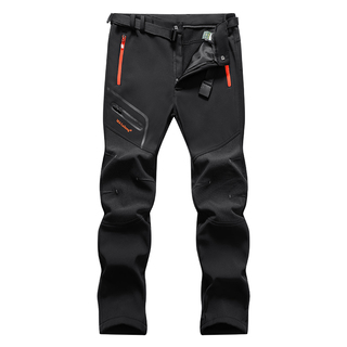 Pantalones De Senderismo Hombre YAWHO - Softshell, Impermeables, Secado Rápido, 6 Bolsillos, Talla XL Color Negro