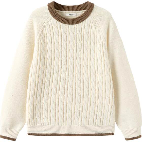 
Balabala children's sweaters, medium and large children's thickened sweaters, autumn and winter styles for boys and girls, pullover bottoms