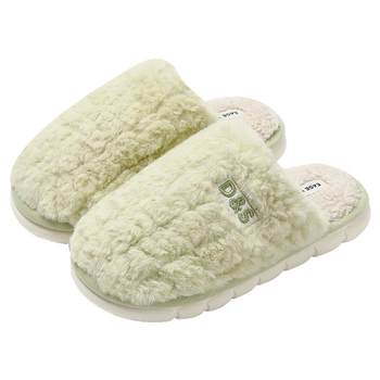 
Women's poop-feeling cotton slippers, silent, non-slip and plush