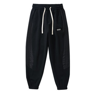 
Striped ankle-length sweatpants men's American fashion brand spring and autumn new loose large size fat men's pants heavyweight casual sweatpants