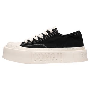 
[Same style for Fan Chengcheng] GONGJI square toe thick-soled canvas shoes for women casual shoes for niche board shoes for men