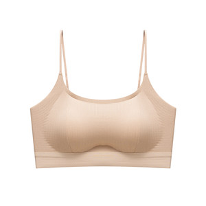 
Perfect Memory Liquid Foundation Small Breast Push Up Bra Women's Thin Shoulder Straps Invisible Seamless Summer Thin Beautiful Back Vest Bra