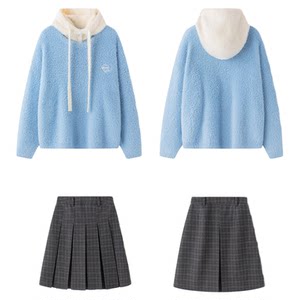 
Tokyo Shijijk autumn and winter new pleated A-line skirt retro black and brown plaid pleated skirt mid-length skirt for women