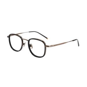 Japanese hand -customized ultra -light pure titanium myopia glasses frame retro carved big face is thin and color -changing anti -blue light frame
