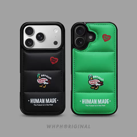 Human Made Phone Cases Covers Puffy Puffer Down Jacket iPhone Pro/Plus/Max/Air  – iPhone 17,  iPhone 16, iPhone 15, iPhone 14, iPhone 13