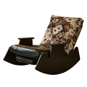 
Solid wood rocking chair lounge chair living room sofa chair balcony lazy chair single leisure chair lazy sofa retro rocking chair