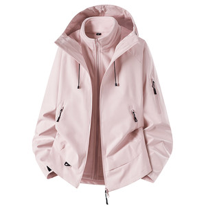 Scarecrow Pink Jacket Women's 2025 New Autumn and Winter Outdoor Windproof and Waterproof Mountaineering Jacket Men's