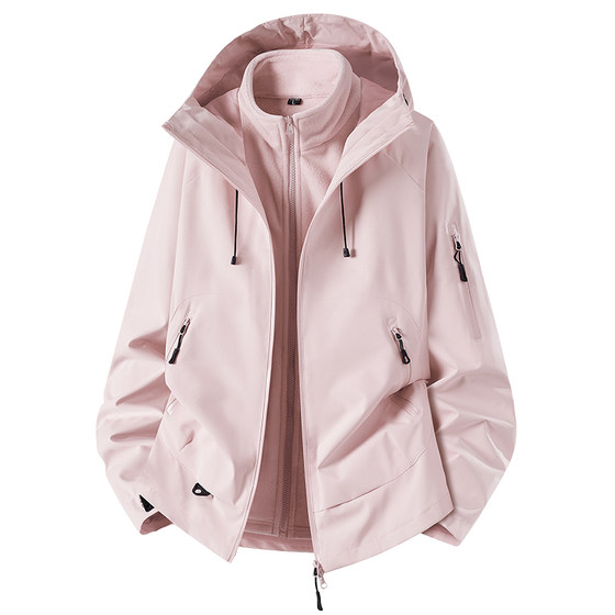 Scarecrow Pink Jacket Women's 2025 New Autumn and Winter Outdoor Windproof and Waterproof Mountaineering Jacket Men's