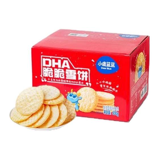 
[Little Deer Lanlan] DHA crispy snow cake 0 trans fatty acid rice cake children's teething biscuits