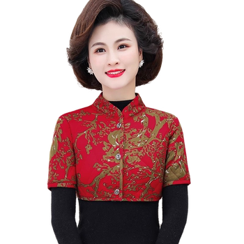 Mom camel cotton shoulder guards in spring and autumn middle-aged and elderly people stay at home