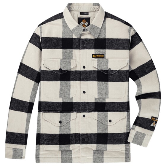 
Columbia outdoor men's retro fashion plaid lapel sports casual cotton clothing WE4925