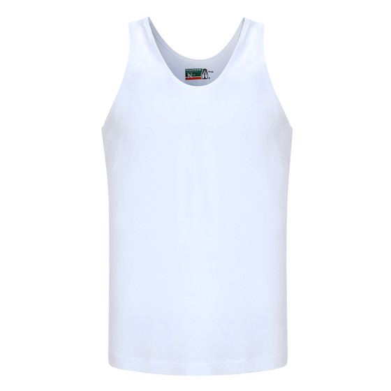 
Li Gongmin [two pieces] 50-count pure cotton coral men's white vest to wear undershirt, loose and sweat-absorbent