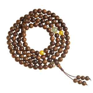 Natural Qinan agarwood bracelet official flagship store 108 multi-circle agarwood wood Anshen Buddha bead bracelet for women and men