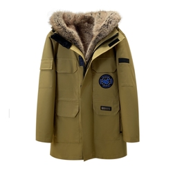 Parker Women's Winter 2023 New Style Removable Liner Plus Velvet Thickened Large Size Goose Workwear Fur Imitation Mink Velvet Jacket