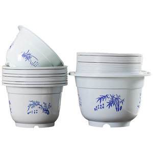 Flower Pot House Plastic Resin Thicked Durable Large Large Large -caliber Clear Clear Clearance Chinese Stroke Trip wholesale Cleansing
