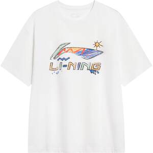 
Li Ning short-sleeved men's spring and summer official half-sleeved couple's sports tops men's T-shirts loose white T-shirts for women