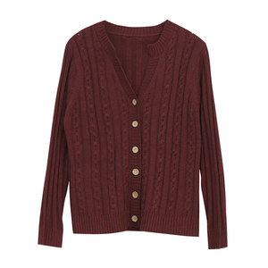 
Gujia slim and versatile cashmere knitted cardigan, artistic loose bottoming sweater for women, new autumn coat