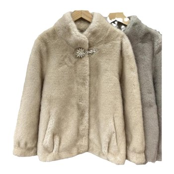 Mom's autumn and winter fashionable short top mink jacket
