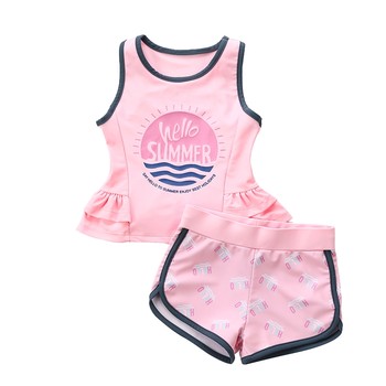 Children's swimsuit girls summer middle girl new girl swimsuit division children's infant baby baby swimming equipment
