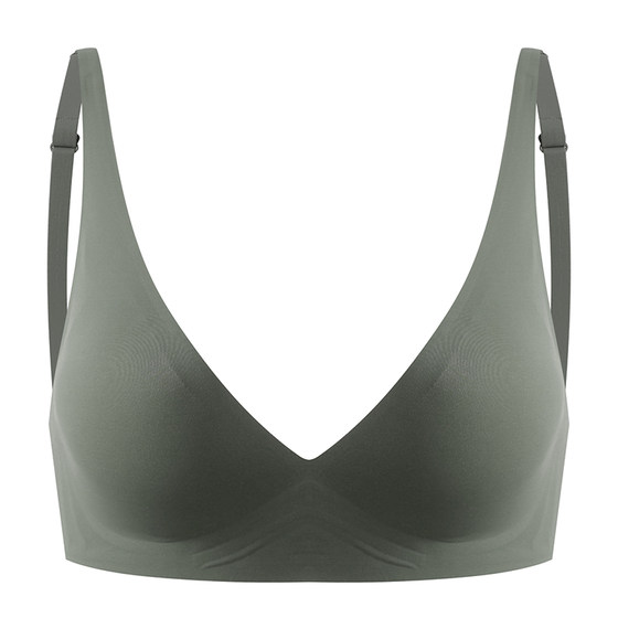 
VACW super comfortable watery underwear anti-sagging gathering without traces, no steel rings, jelly strips, girls latex bra