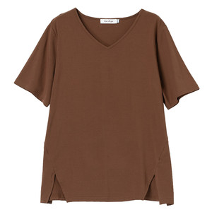 Short -sleeved T -shirt women in summer plus fat increase women's loose middle -aged mother pure cotton
