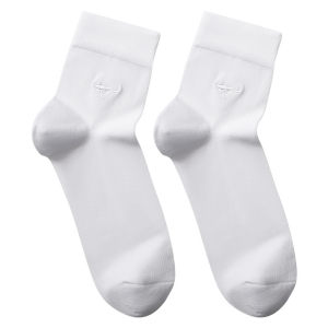 
Seven Wolves men's socks pure cotton anti-odor and sweat-absorbing medium tube antibacterial breathable white summer thin men's full cotton socks