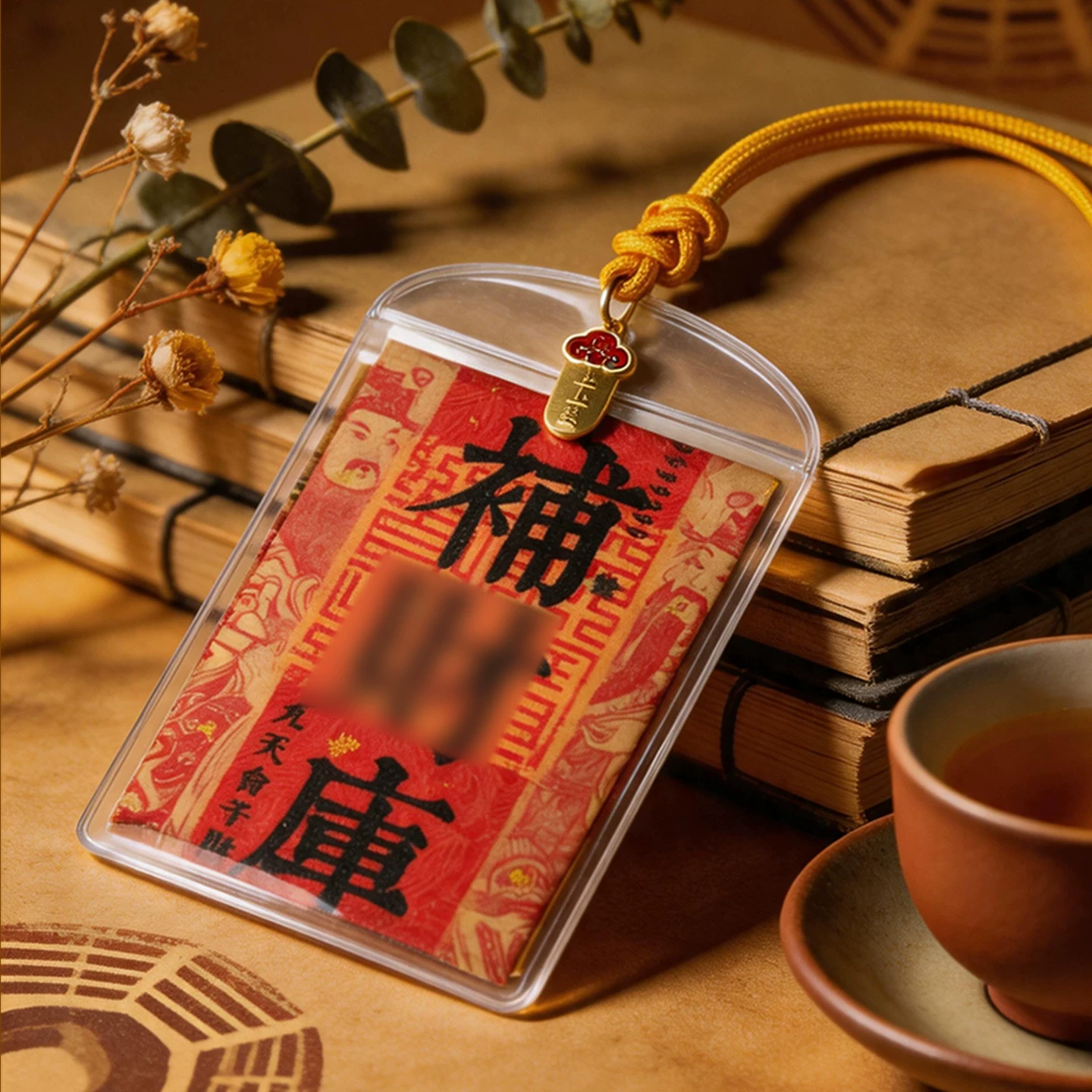 灵机钱到家·手绘财神福纸挂件挂饰招米麦挂件包包挂扣【含师傅祈福，发货周期7-15天】