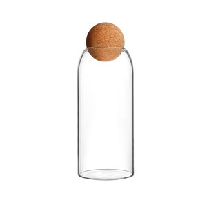 Cork coffee coffee bean storage cans food -grade kitchen -grade dry fruit miscellaneous grain glass storage tanks B & B tea jar
