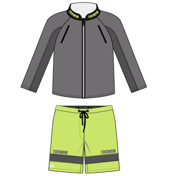 TOSWIM children's swimsuit swimming girl boys middle-aged and big ones sun protection boy quick-drying swimsuit