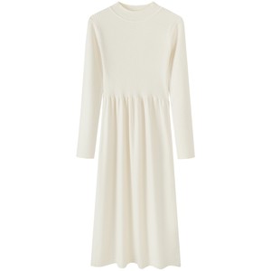 
Mutu with coat long-sleeved knitted dress for women autumn 2025 new high-end sweater bottoming long skirt