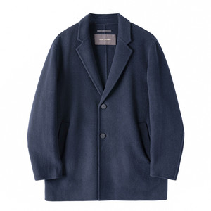 
JSSD HOMME wool double-sided woolen mid-length coat men's business suit collar woolen coat coat