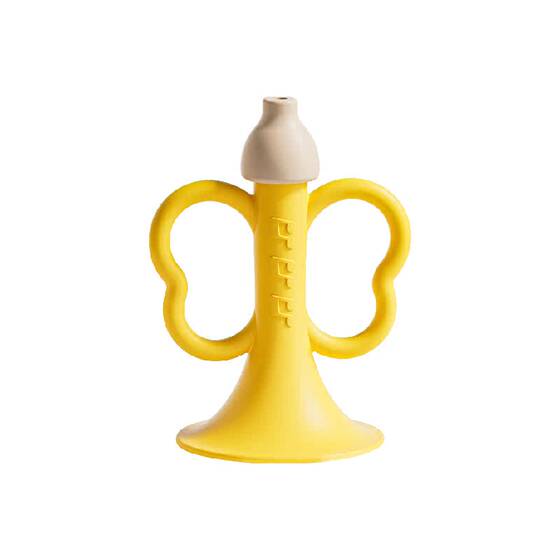 Children's trumpet toy baby with stickers baby whistle instrument chewable silicone can blow Christmas gift