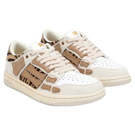 
[New Product Direct Drop] AMIRI26 Spring New Product Women's Suede Animal Print Bone Shoes Sneakers