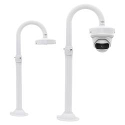 U-shaped pole monitoring large and small hemispheric machine bracket universal conch camera extended telescopic aluminum alloy vertical installation