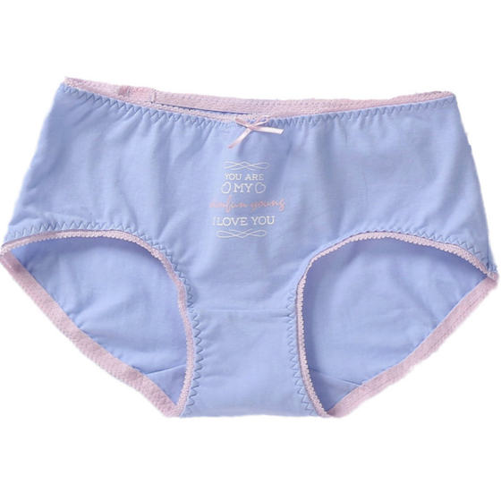 4 counter butterfly Anfen brand underwear women's middle waist soft pure cotton flat -horned girl shorts comfortable hips cute