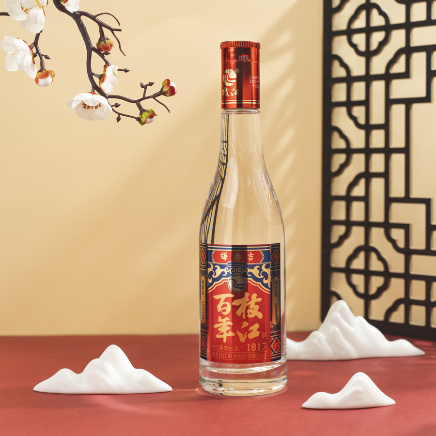 枝江大曲1817整箱52度纯粮食酒浓香白酒500ml*6瓶枝江官方旗舰店