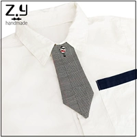 Короткий детский галстук ручной работы для мальчиков, детская рубашка, аксессуар, семейный стиль, сделано на заказ
