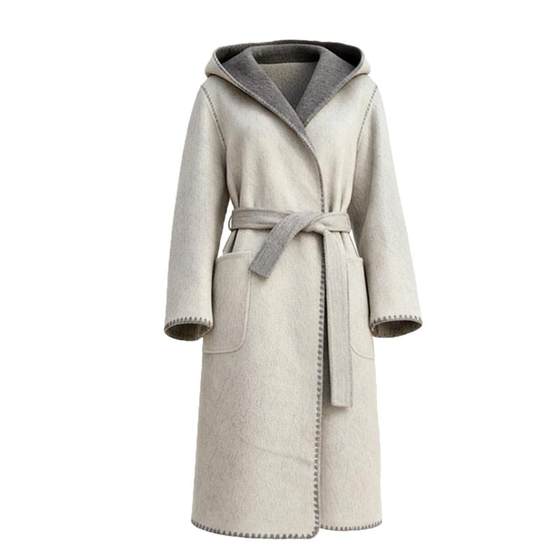 
SOMSOM/Soma winter new color-blocked hooded mid-length daily commuting all-match coat jacket