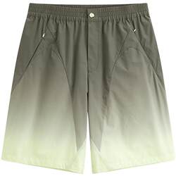 PEACEBIRD Men's Casual Pants Summer Fashion Casual Pants Gradient Straight Letter Print Men's Casual Cycling Shorts
