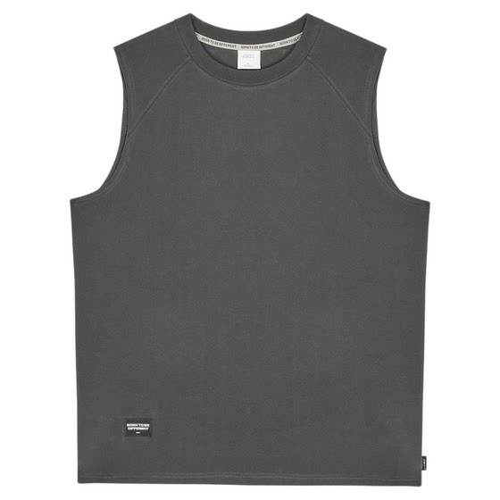 
GWIT American casual heavyweight pure cotton vest summer sleeveless T-shirt fitness trendy sports solid vest men