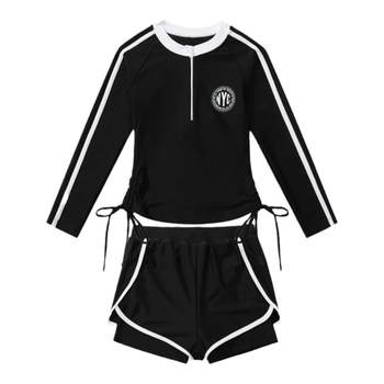 Children's swimsuit female split professional swimsuit training set