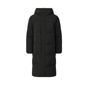 
FILA Official Men's Long Down Jacket 2025 Winter New Basic Casual Hooded Warm Jacket