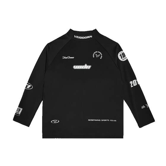 
Weidong explores half-high collar long-sleeved professional sports T-shirt for men in autumn American basketball training breathable running fitness