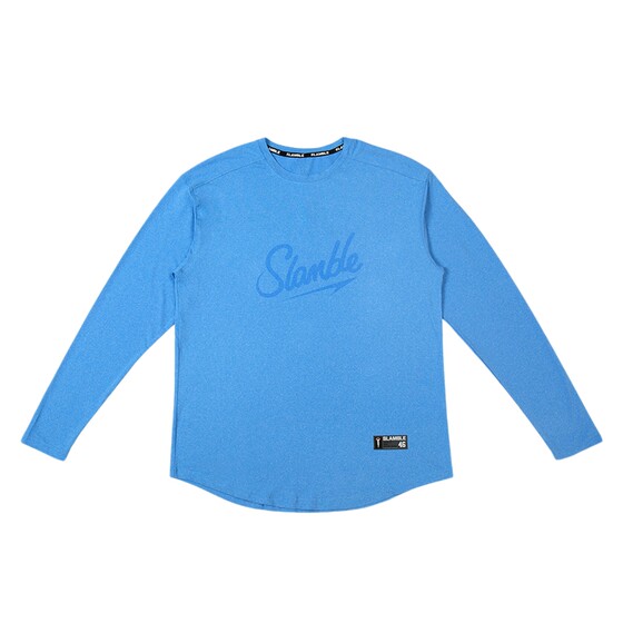 SLAMBLE Autumn New Letter Print Sports Long Sleeve T-shirt Men's Quick-Dry Training Shooting Suit Top
