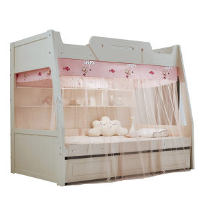 Every year, the mosquito mosquito nets are specially trapezoidal 1.5 meters home double -layer children's bed high and low bed to get out of bed