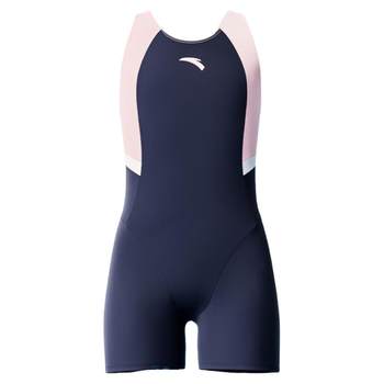 Anta children's one-piece swimsuit girls 2025 new quick-drying medium-large children with chest pads professional training swimsuit summer