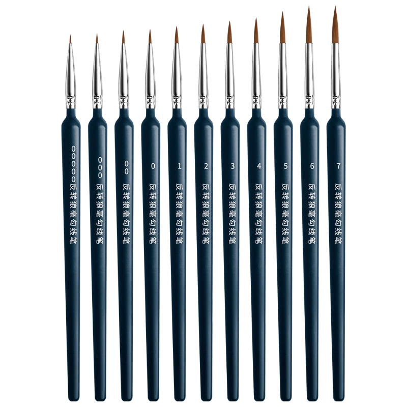 最高級書道、水墨画名品 【中国文房精製貢品狼豪名筆2本組】 手作最