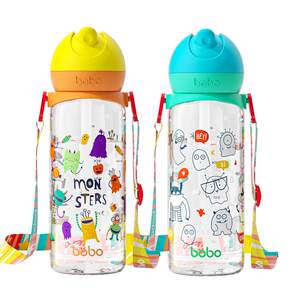 BOBO official flagship store children's cup summer baby straw cup learning cup Kindergarten can be used to drink water cup