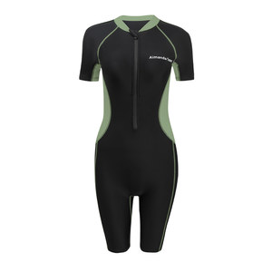 
2025 new professional swimsuit women one-piece conservative large size swimming pool special five-point pants women's racing swimsuit