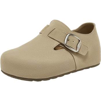 Best Picture 25 winter shopping mall new style genuine leather thick sole plus velvet Birkenstock shoes cotton shoes furry shoes for women